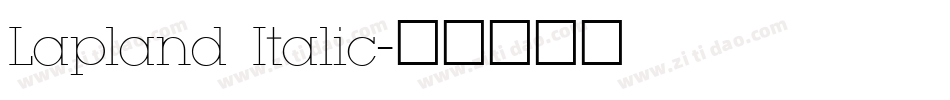 Lapland Italic字体转换